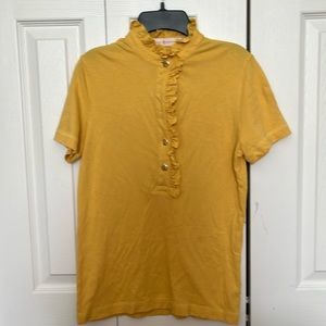 Yellow Tory Burch top size small